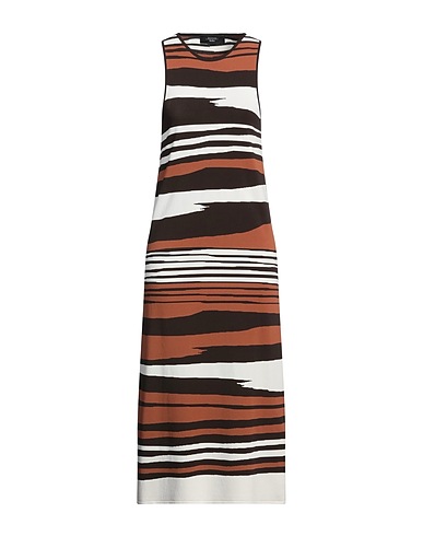 WEEKEND MAX MARA Vestito estivo Marrone 87% Viscosa, 13% Poliestere