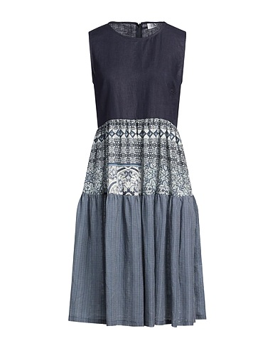 PHILO MODA Midi dress Navy 100% Linen