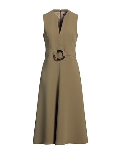 BARBARA BUI Robe mi-longue Vert militaire 100% Polyester