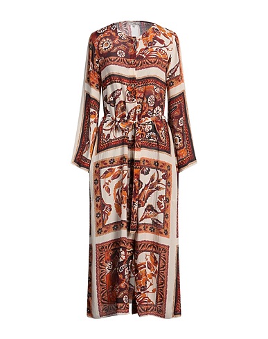 ANTONELLI Long dress Ivory 73% Viscose, 27% Silk