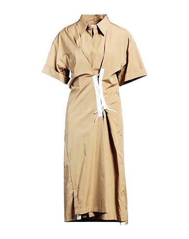DRIES VAN NOTEN Μίντι φόρεμα Μπεζ 100% Βαμβάκι