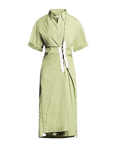 DRIES VAN NOTEN Hemdkleid Säuregrün 100% Baumwolle