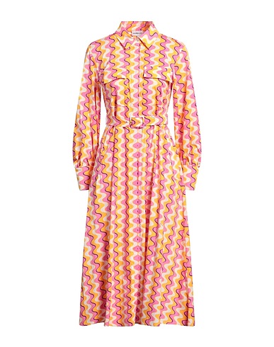 MARELLA Midi dress Orange 97% Cotton, 3% Elastane