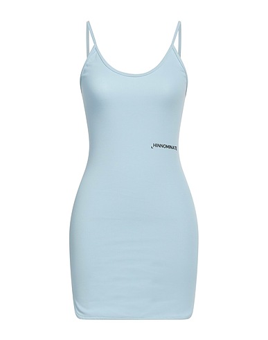 HINNOMINATE Sheath dress Sky blue 97% Cotton, 3% Elastane
