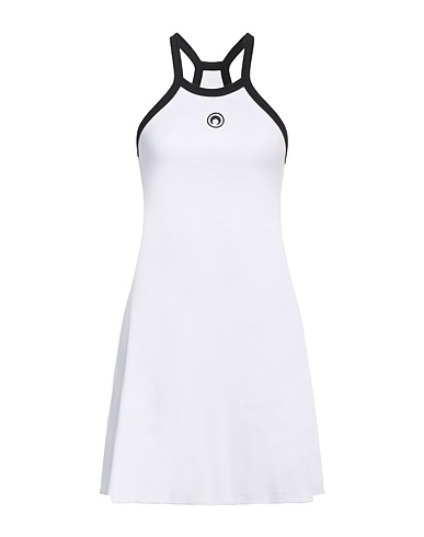MARINE SERRE Short dress White 95% Cotton, 5% Elastane
