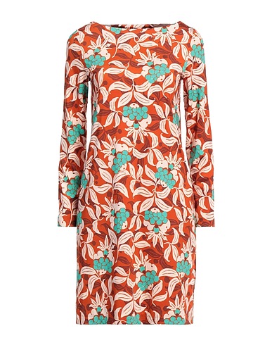 MALÌPARMI Sheath dress Tan 86% Polyester, 14% Elastane