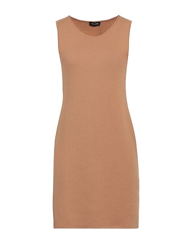 ANNECLAIRE Sheath dress Camel 89% Virgin Wool, 7% Cashmere, 3% Polyamide, 1% Elastane