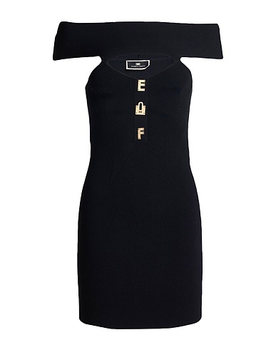 ELISABETTA FRANCHI Sheath dress Black 65% Viscose, 35% Polyamide