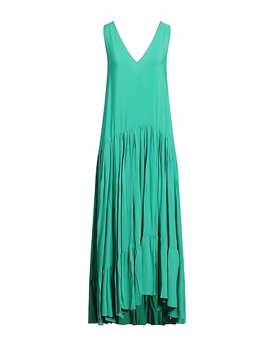 JUCCA Long dress Green 69% Acetate, 31% Silk