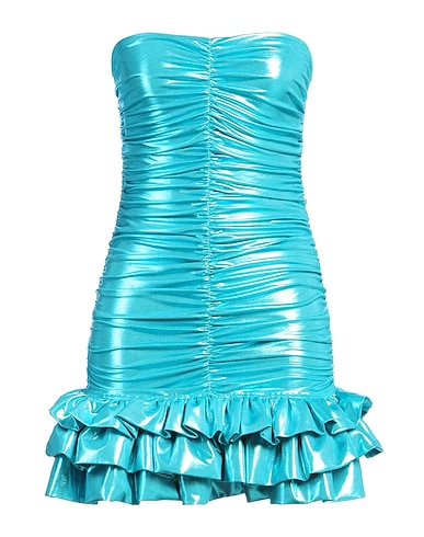 HOUSE OF AMEN Kurzes Kleid TURCHESE 85% Polyester, 10% Polyurethan, 5% Elastan