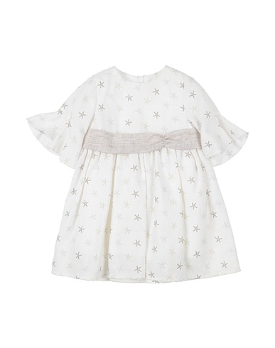 BARCELLINO® Vestido para bebé  Off white 100% Linen