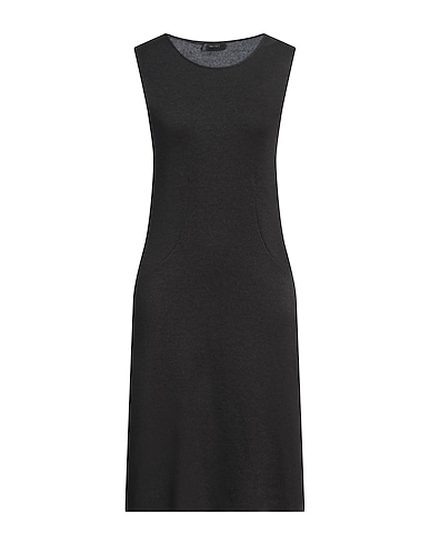 MANRICO CASHMERE Μίντι φόρεμα Γκρι ανθρακί 100% Κασμίρι