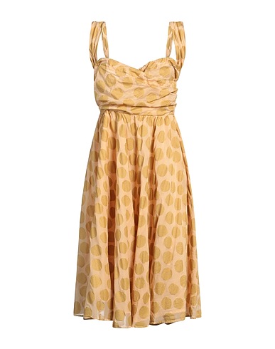 ALESSIA SANTI Midi dress Sand 72% Cotton, 28% Silk