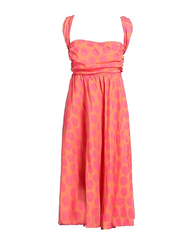 ALESSIA SANTI Midi dress Fuchsia 72% Cotton, 28% Silk