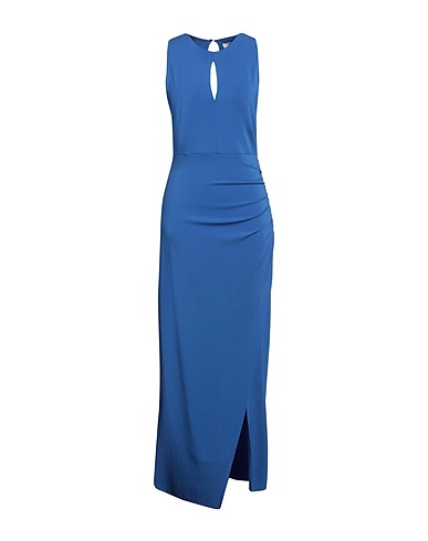 KAOS Long dress Azure 75% Acetate, 18% Polyamide, 7% Elastane