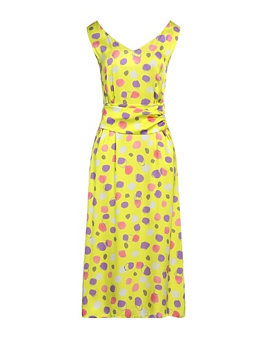 MANILA GRACE Midi dress Lime green 100% Viscose