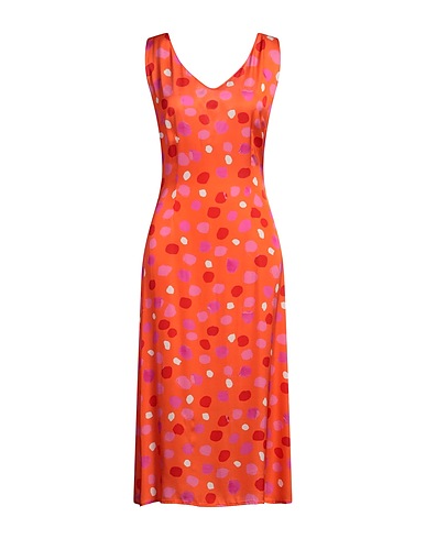 MANILA GRACE Vestito estivo Arancione 100% Viscosa