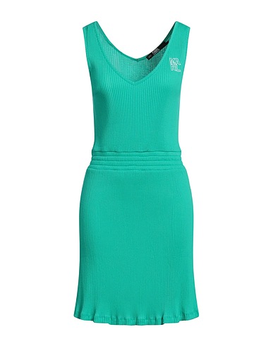 KARL LAGERFELD Short dress Emerald green 100% Cotton