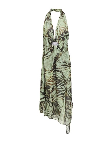DIESEL Long dress Military green 100% Polyester