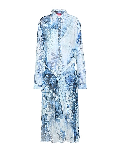DIESEL Denim dress Light blue 100% Cotton, Polyester