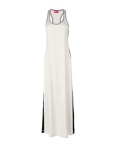 DIESEL Long dress Off white 96% Polyester, 4% Elastane, Rayon, Cotton