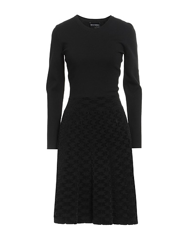 EMPORIO ARMANI Midi dress Black 69% Polyester, 31% Viscose