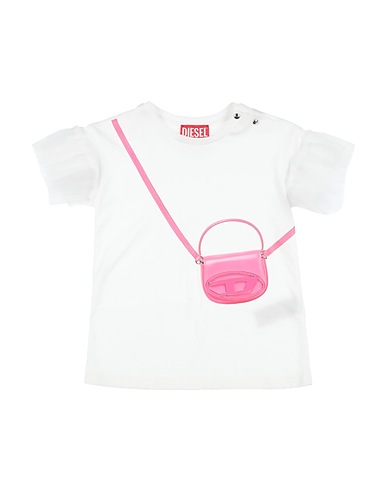 DIESEL Vestito Baby  Bianco 100% Cotone, Poliestere