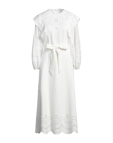 ZIMMERMANN ロングワンピース・ドレス ホワイト リネン 100%