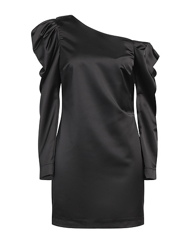 TWENTY FOUR HAITCH Sheath dress Black 97% Polyester, 3% Elastane
