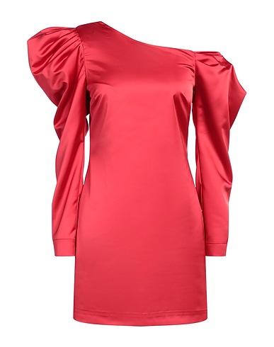 TWENTY FOUR HAITCH Kurzes Kleid Rot 97% Polyester, 3% Elastan