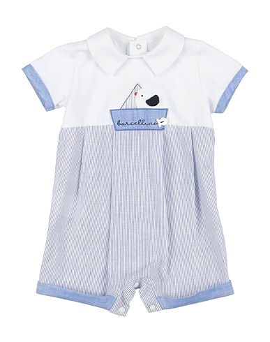 BARCELLINO® Baby jumpsuit  White 55% Linen, 45% Cotton