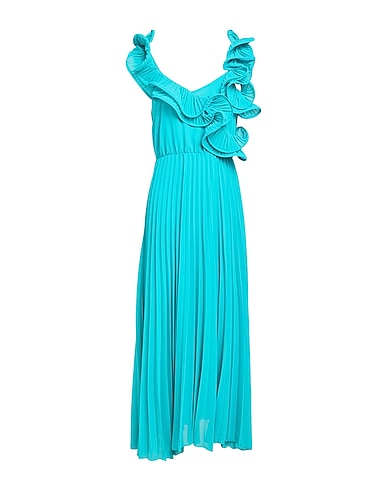 KAOS JEANS Midi dress Turquoise 100% Polyester