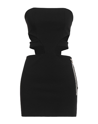 NO SECRETS Short dress Black 95% Polyester, 5% Elastane