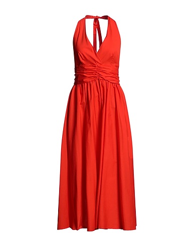 ESSENTIEL ANTWERP Long dress Tomato red 100% Cotton