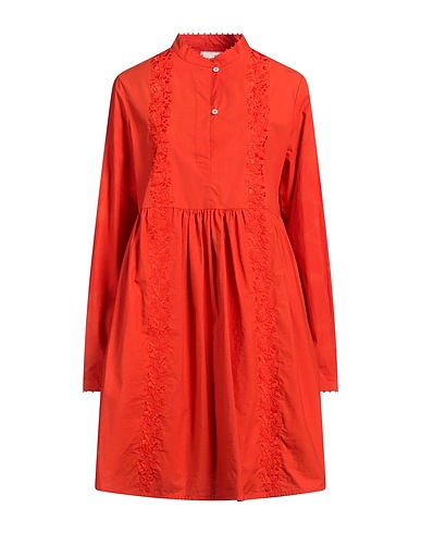AN AN LONDREE Shirt dress Tomato red 100% Cotton