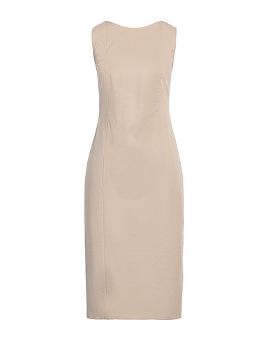 MAX MARA STUDIO Midi dress Beige 95% Cotton, 5% Elastane