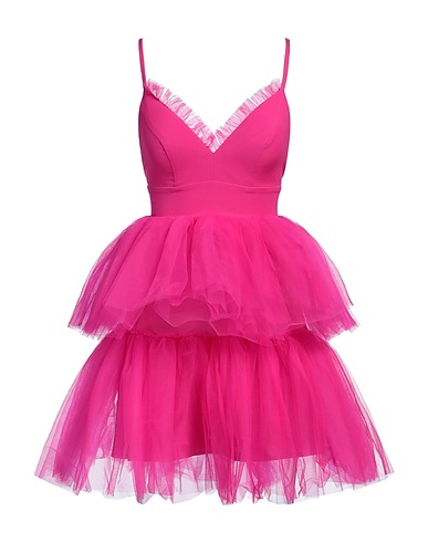 NO SECRETS Pleated dress Fuchsia 100% Polyamide