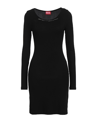 DIESEL Short dress Black 95% Rayon, 5% Elastane