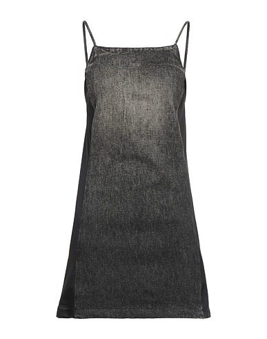 DIESEL Denim dress Black 80% Cotton, 20% Hemp