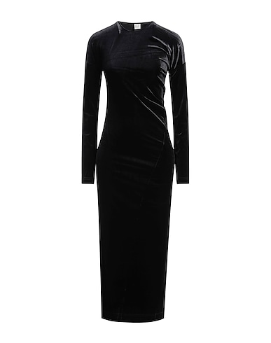 TOTEME Long dress Black 92% Polyester, 8% Elastane