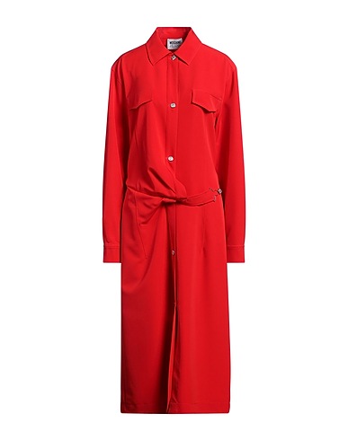 MOSCHINO JEANS Midi dress Red 95% Polyester, 5% Elastane