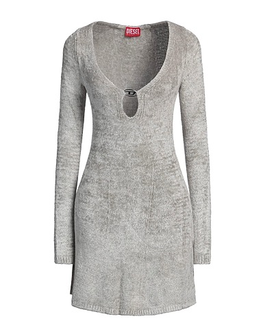 DIESEL Short dress Grey 72% Rayon, 28% Nylon