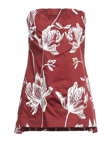 LIVIANA CONTI Top Burgundy 97% Cotton, 3% Elastane