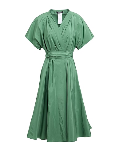 WEEKEND MAX MARA Midi dress Sage green 56% Polyester, 44% Cotton
