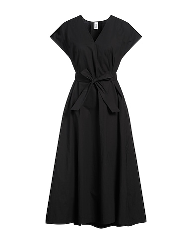 BOMBOOGIE Midi dress Black 95% Cotton, 5% Elastane
