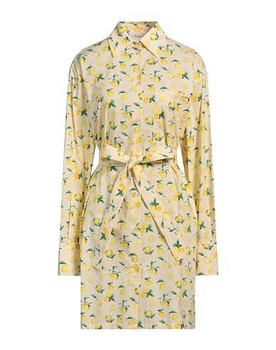 SPORTMAX Shirt dress Pastel yellow 100% Cotton