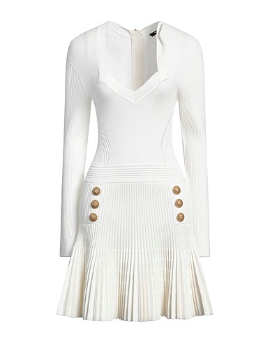 BALMAIN Elegant dress Ivory 84% Viscose, 16% Polyester