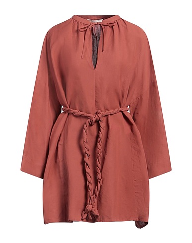 LIVIANA CONTI Vestito corto Marrone 57% Viscosa, 43% Lino