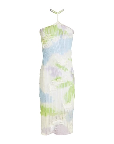 DONDUP Midi dress Cream 63% Cotton, 37% Polyamide
