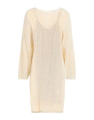 LIVIANA CONTI Short dress Ivory 84% Cotton, 16% Polyamide